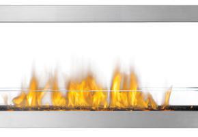 See Thru Linear Outdoor Fireplace