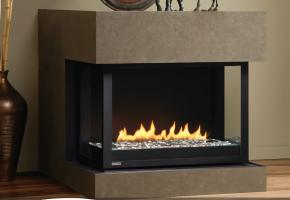 Traditional Flush Face Fireplace with logset