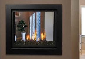 Clean face See-Through gas fireplace